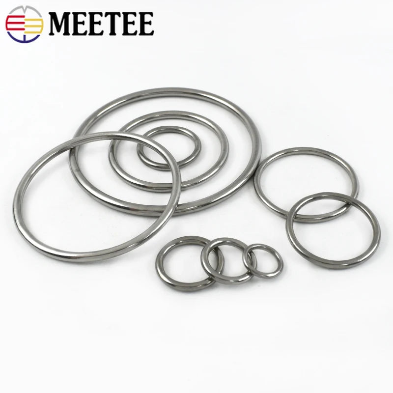 Edelstahl O-Ring Schnalle Adapter für Gürtel Taschen 15–100 mm 2-5 Stück