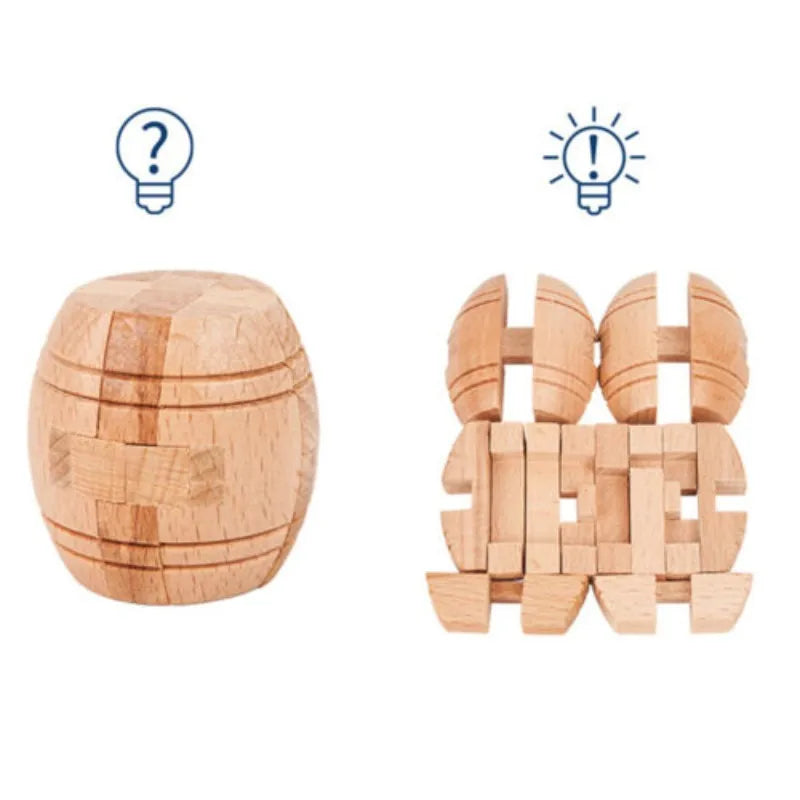 Holz Kong Ming Lock 3D Puzzle Montessori Spielzeug Kinder-Yabubest - Home & More