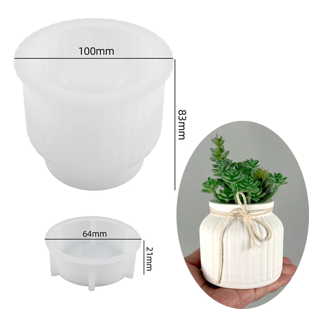 Runde Silikonform für DIY Blumentopf und Kerzengießen