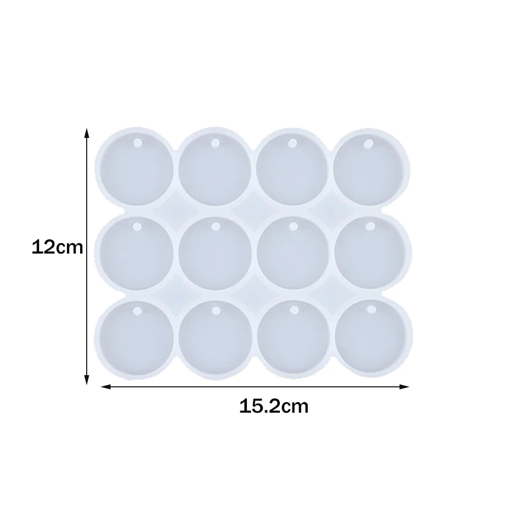 8 bis 12 DIY Silikonformen runde ovale Harz Anhänger für Schmuckherstellung