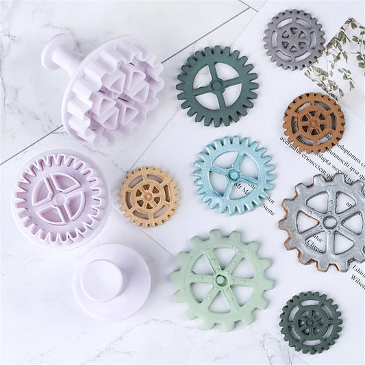 3er Set Kunststoff Fondant Cutter Kuchen Dekorieren Backform Zubehör