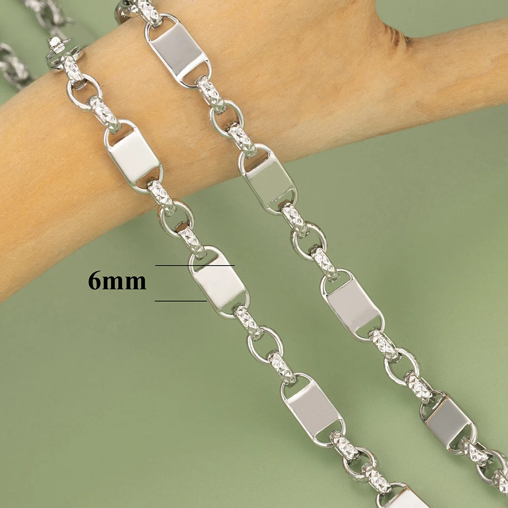 DIY Schmuckzubehör Kette 18 Karat vergoldet & rhodiniert, 1m Länge