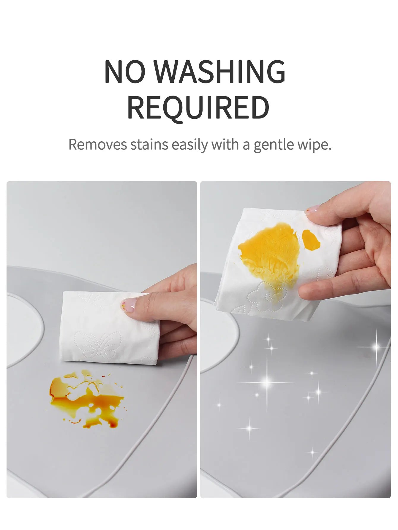 Baby Silikon Lätzchen grau weich wasserdicht BPA-frei leicht zu reinigen