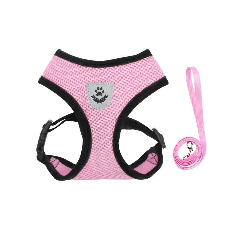 Verstellbares Reflektierendes Katzengeschirr mit Leine Set für Outdoor