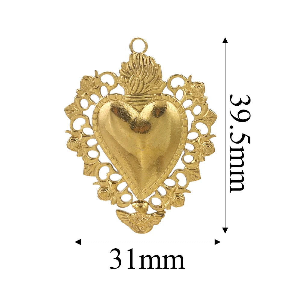 Edelstahl Gold Anhänger für individuellen DIY Schmuck