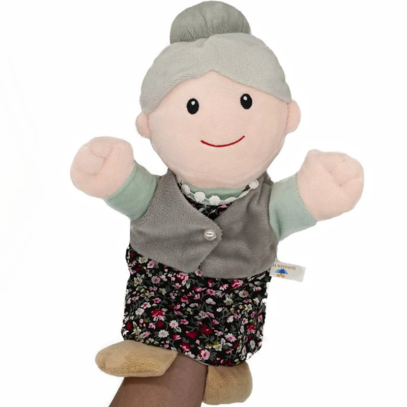 Weiche Stofftier Familien-Handpuppen Set für Kinder Lernspielzeug Kawaii