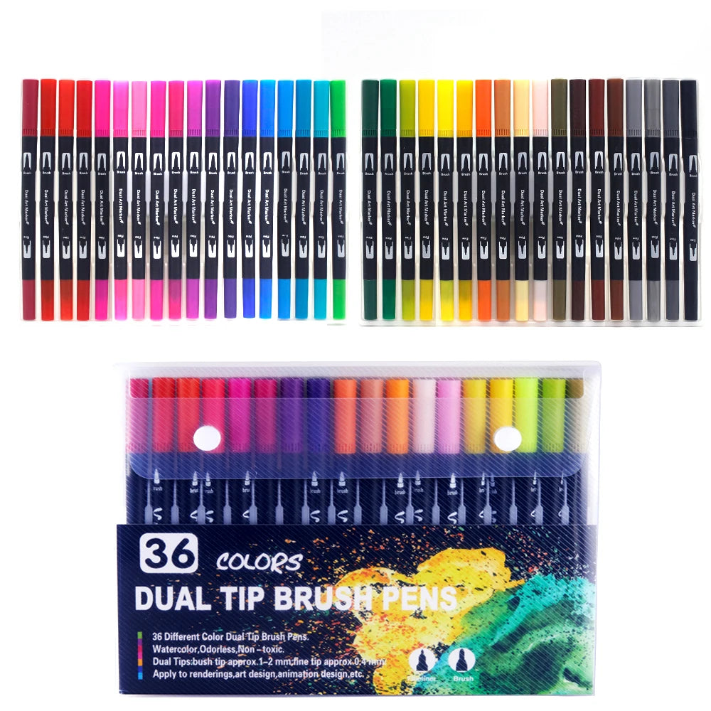 168 Farben Dual Brush Stifte für Aquarell, Manga - Schriftgestaltung