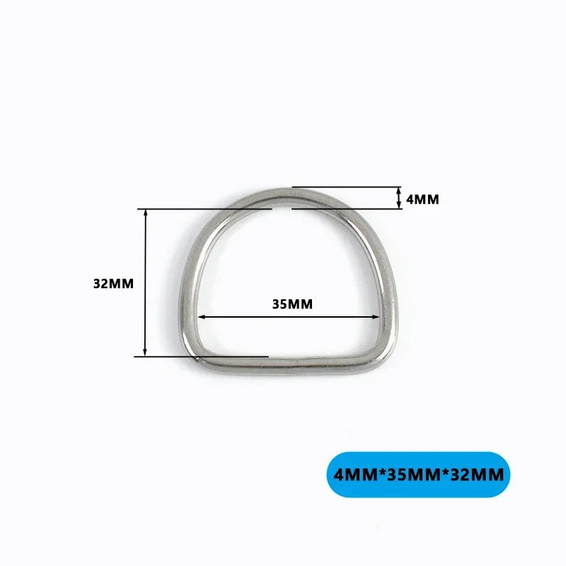 5 Stück Edelstahl D-Ring Gürtelschnallen Karabiner für Taschen und Gürtel