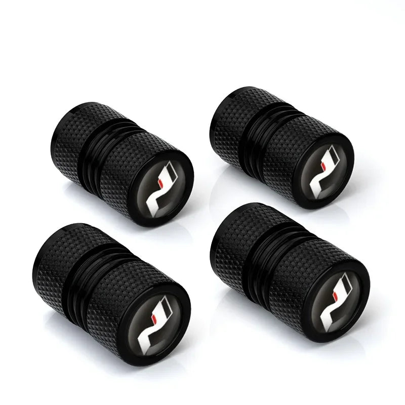 4er Set Aluminium Ventilkappen für Auto Reifen – Schutz - sportlicher Look