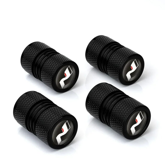 4er Set Aluminium Ventilkappen für Auto Reifen – Schutz - sportlicher Look