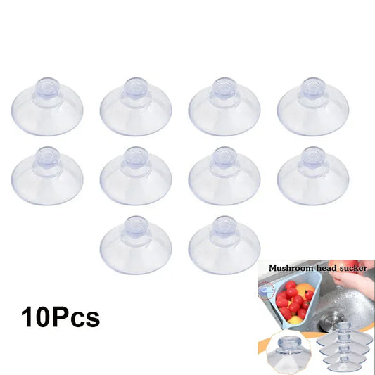 10 Stück PVC Pilzkopf Saugnäpfe in 20/30/40 mm Transparent für Glas - Yabubest - Home & More