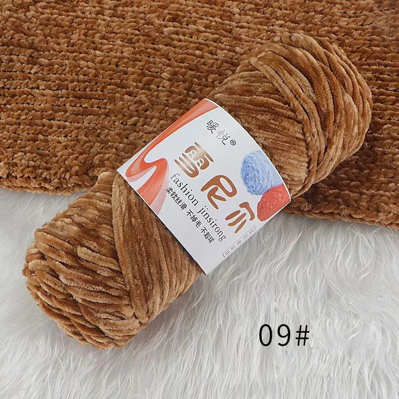 Weiches Chenille Polyester Strickgarn für gemütliche DIY Projekte