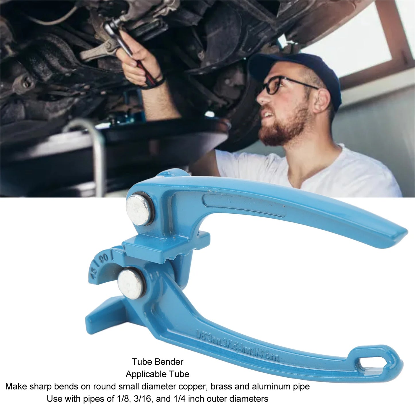 Kompaktes 90 Grad Rohrbiegewerkzeug für Kupfer Messing Aluminium