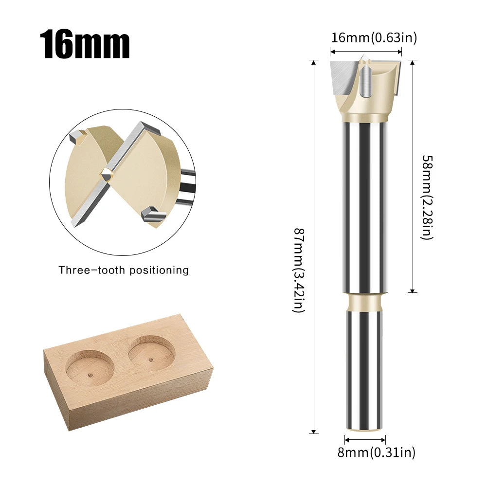 15-60mm Scharnierbohrer Forstner Bohrer Holz mit Wolframkarbid Spitze