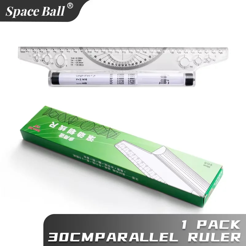 Multifunktionales dreieckiges Lineal 12,5/30 cm für Studenten und Architekten