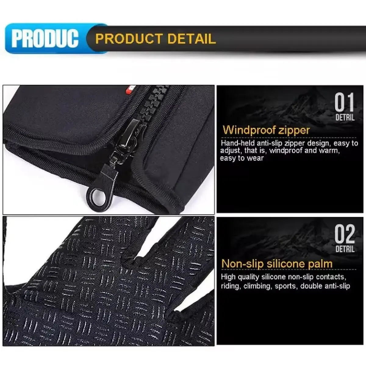 Touchscreen Winterhandschuhe wasserdicht winddicht rutschfest für Damen Herren
