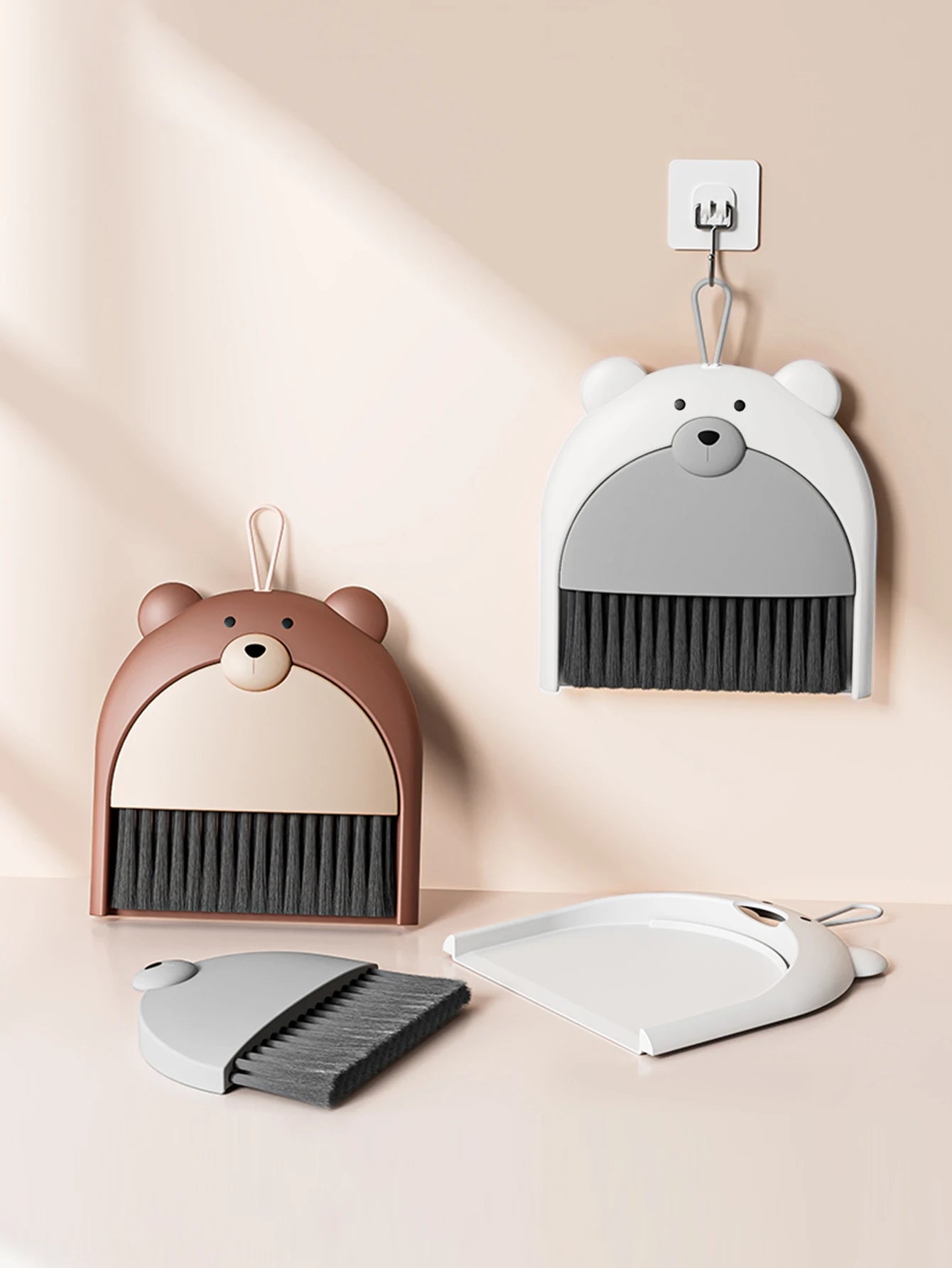 Mini Besen und Kehrschaufel Set Cartoon Design für Haushalt und Büro