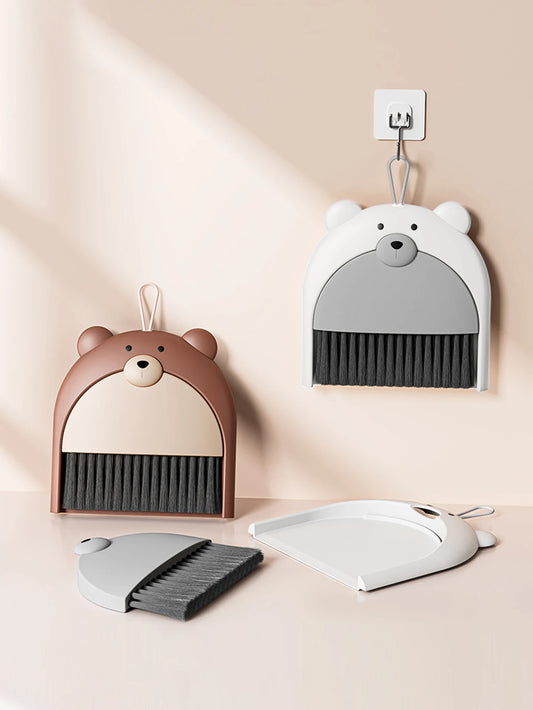 Mini Besen und Kehrschaufel Set Cartoon Design für Haushalt und Büro