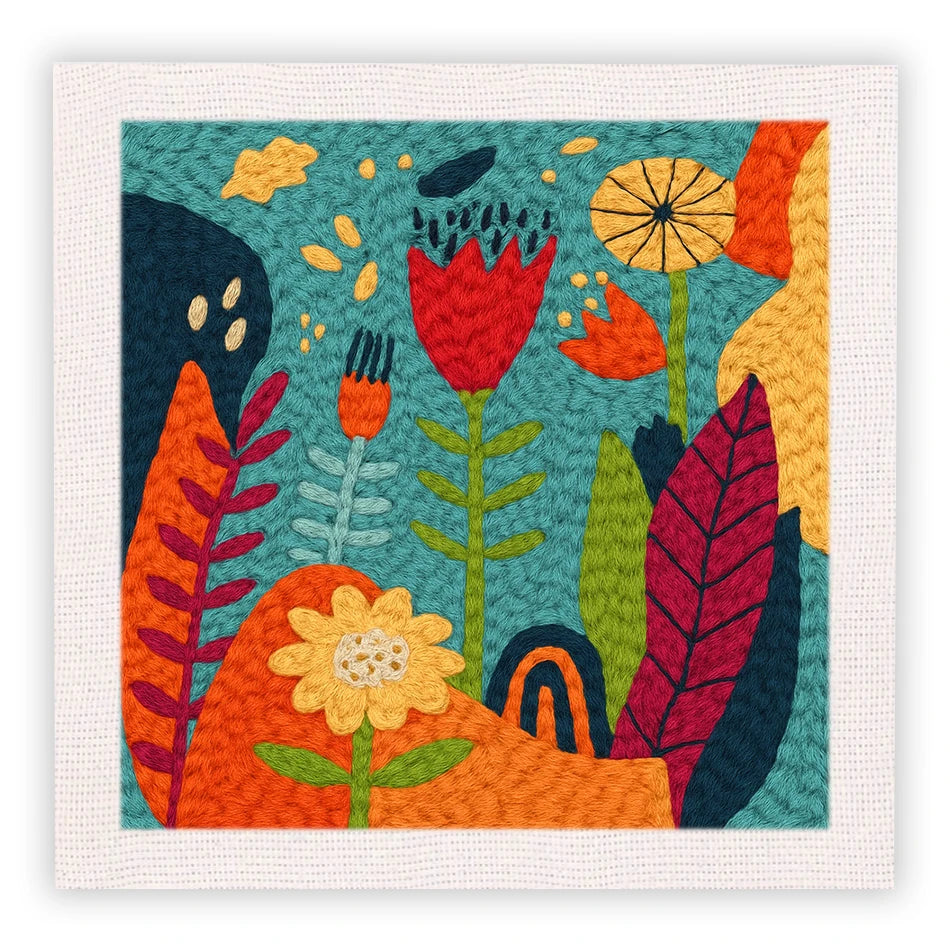 Blumen Stanznadel Set mit Rahmen zum kreativen Basteln und Gestalten