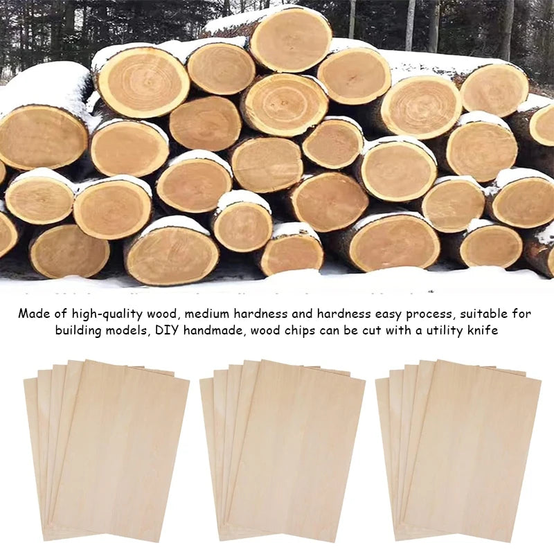 Unlackierte Holzplatten 30er Set 10x15 cm Naturholz für DIY Kreativprojekte