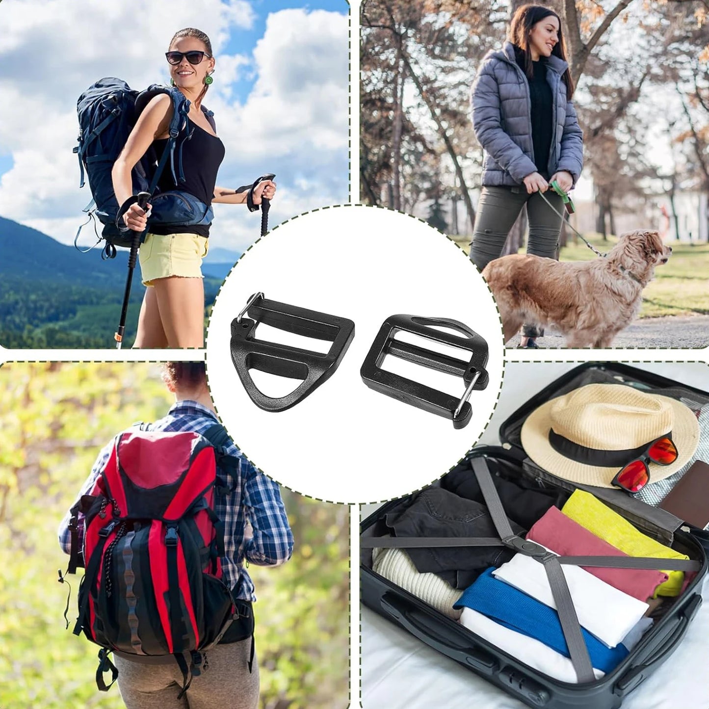 3 bis 12 Stück G-Haken Gurtband Clip 25 mm Schnellverschluss Ersatz