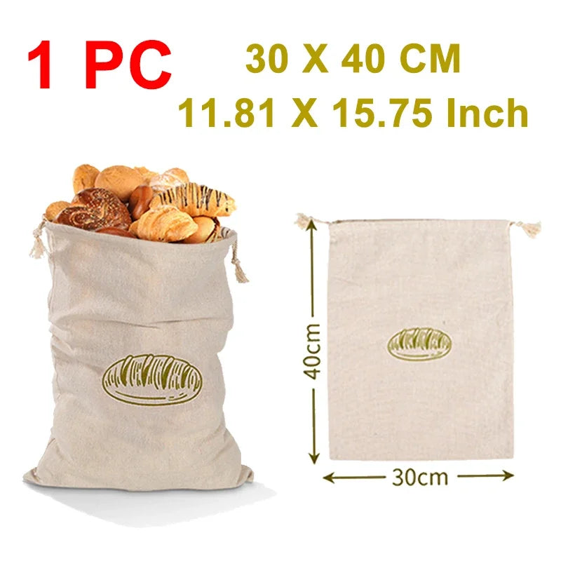 Leinen Brotbeutel Set zur Brot Aufbewahrung ungebleicht nachhalti