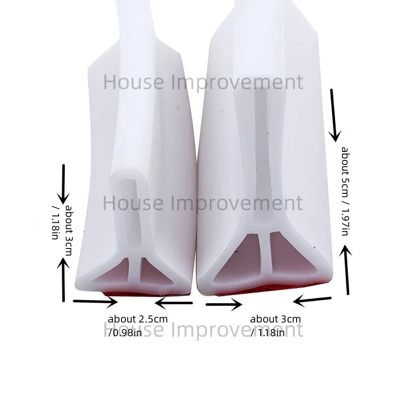 Zusammenklappbare Silikon Wasser Barriere Dusche Selbstklebend Spritzschutz