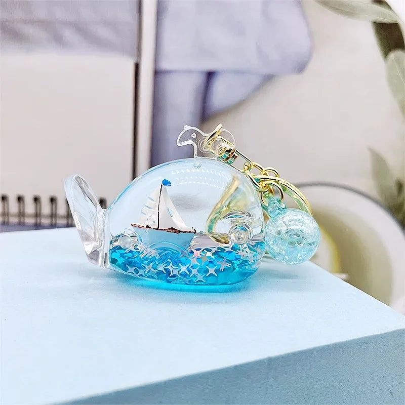 Schwimmender Ozean Wal Segelboot Schlüsselanhänger Hängedeko für Kinder