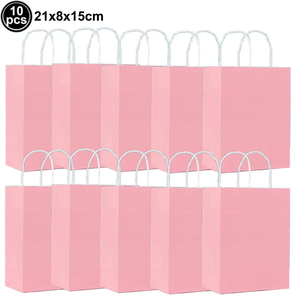 Vielseitige Geschenktüten aus Kraftpapier mit Griffen für Feiern