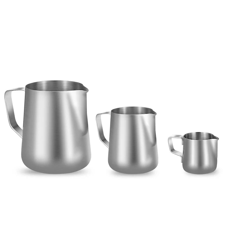 Edelstahl Milchaufschäumer Krug 100ML 350ML 600ML Barista Zubehör