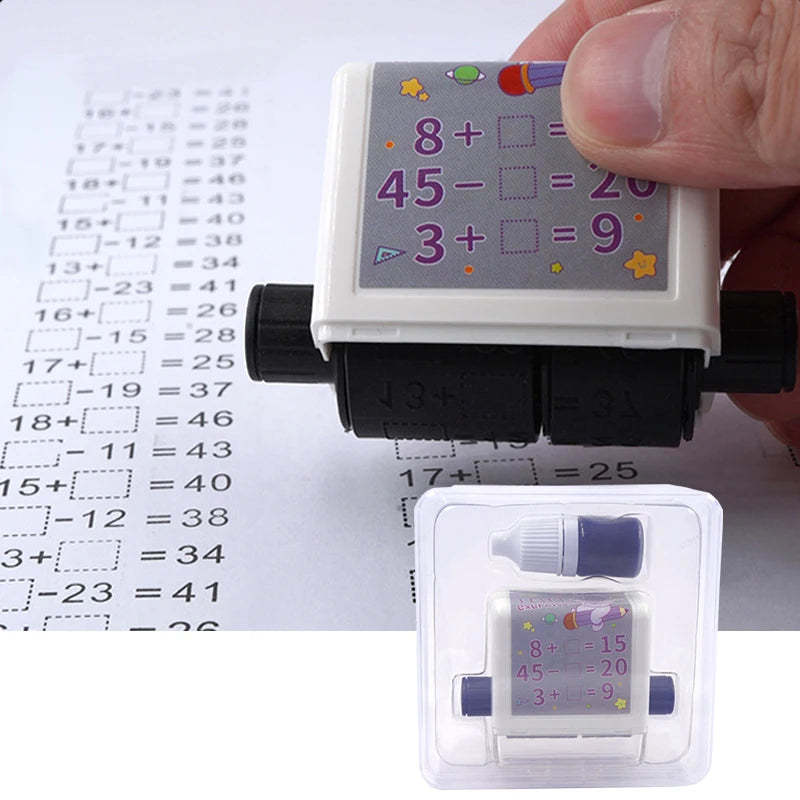 Lehrstempel 2 in 1 für Mathematik Übungen mit digitalem Design - Yabubest - Home & More