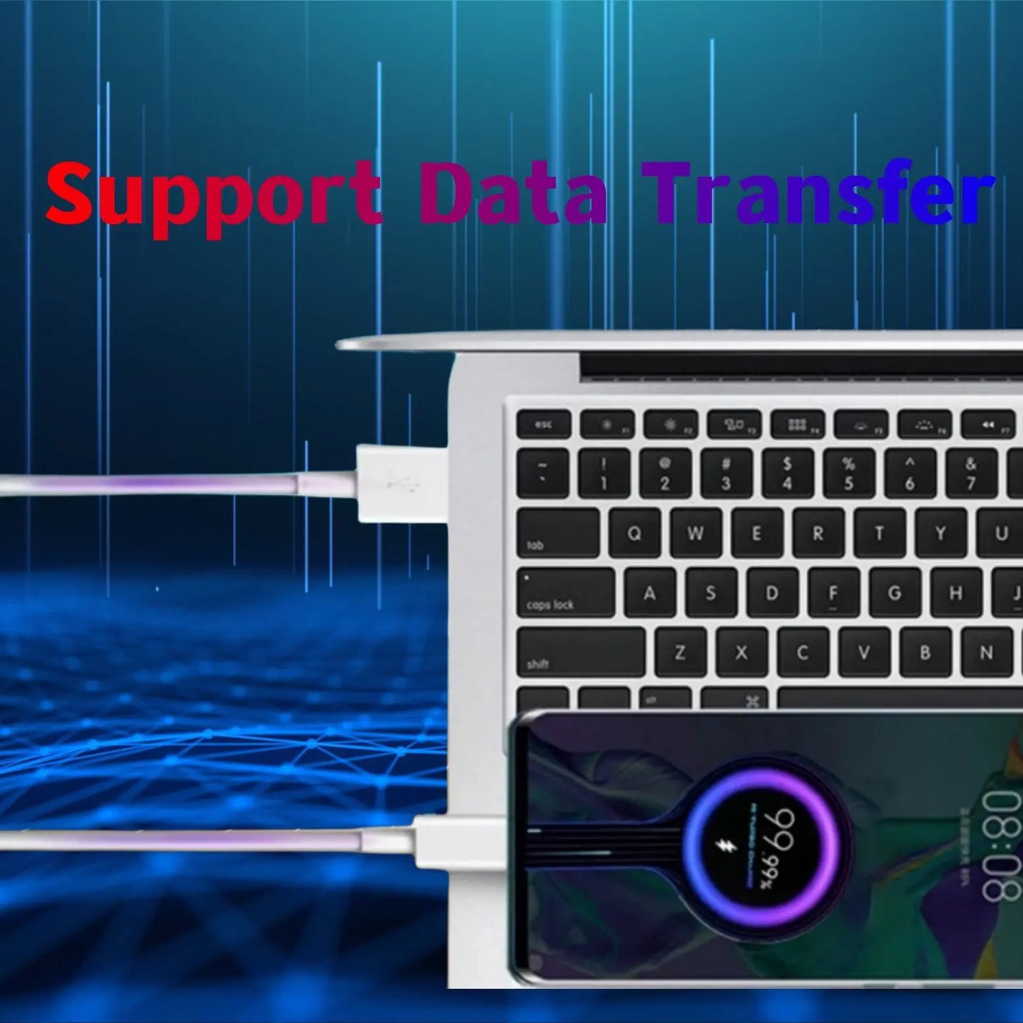 120W Turbo Schnelllade Wandadapter mit USB Typ C Kabel 6A