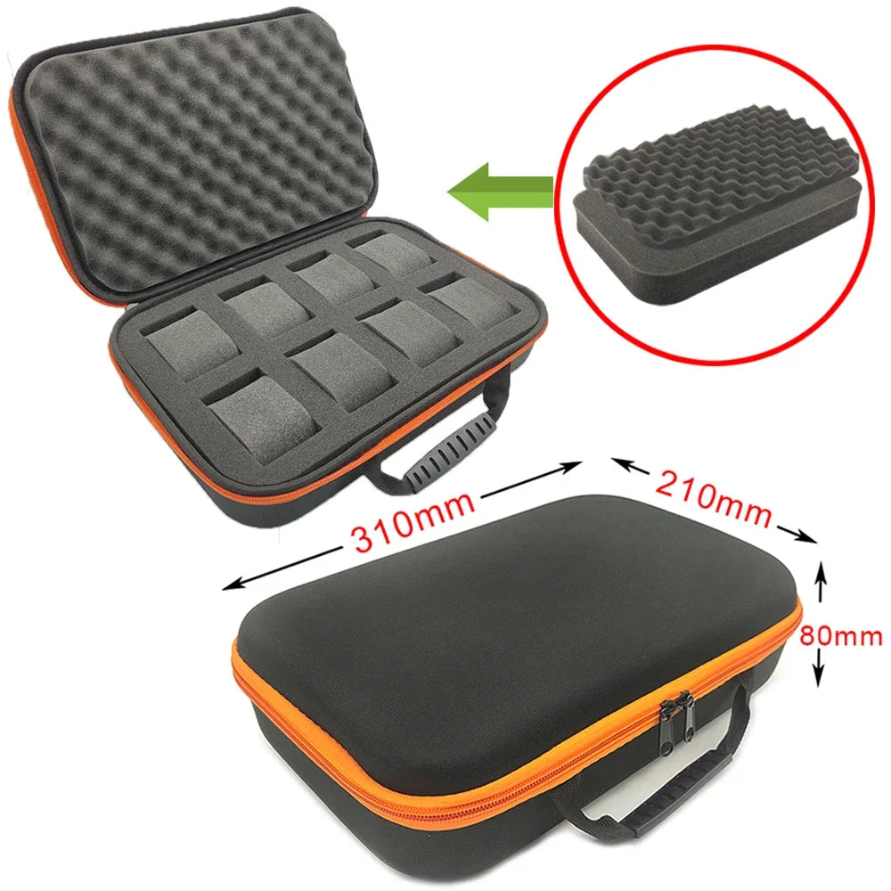 Tragbare EVA Uhrenbox Bunte Uhr Aufbewahrungskoffer Organizer Schützende Sicherheit Leinwand Schwamm Stoßfeste EVA Werkzeug Aufbewahrungstasche-Yabubest - Home & More