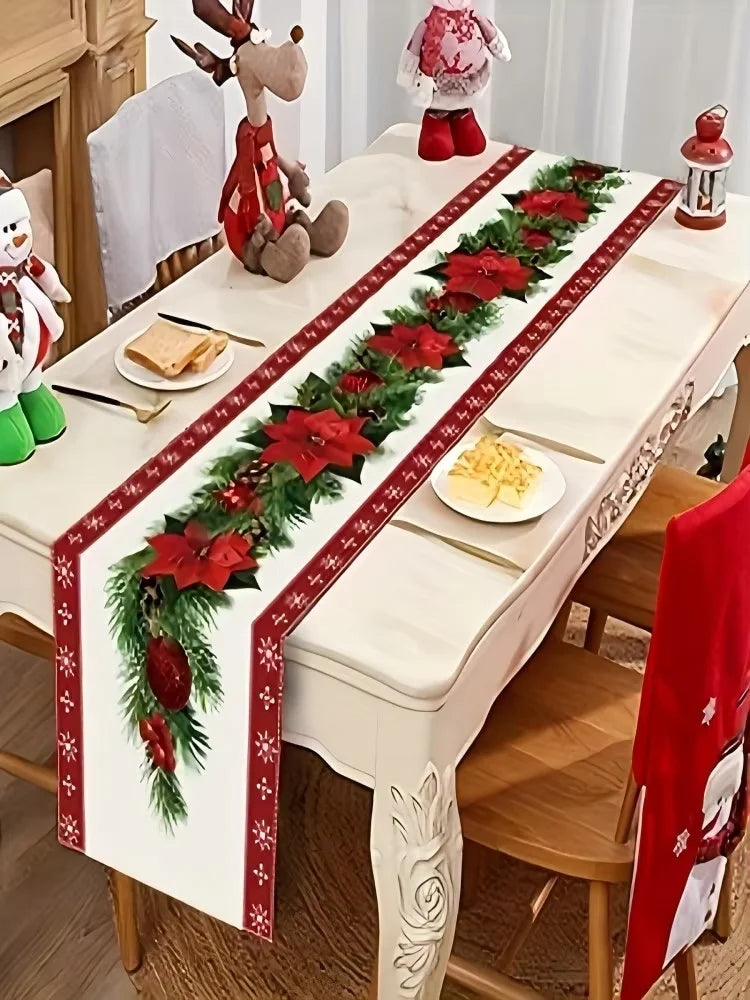 Festlicher Weihnachtstischläufer für Heim und Party Dekoration