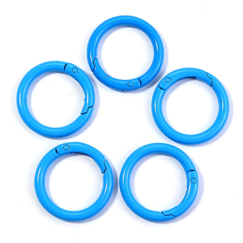 5-10Pcs Metall O-Ring Karabinerclips 25/35/41mm mit Federverschluss