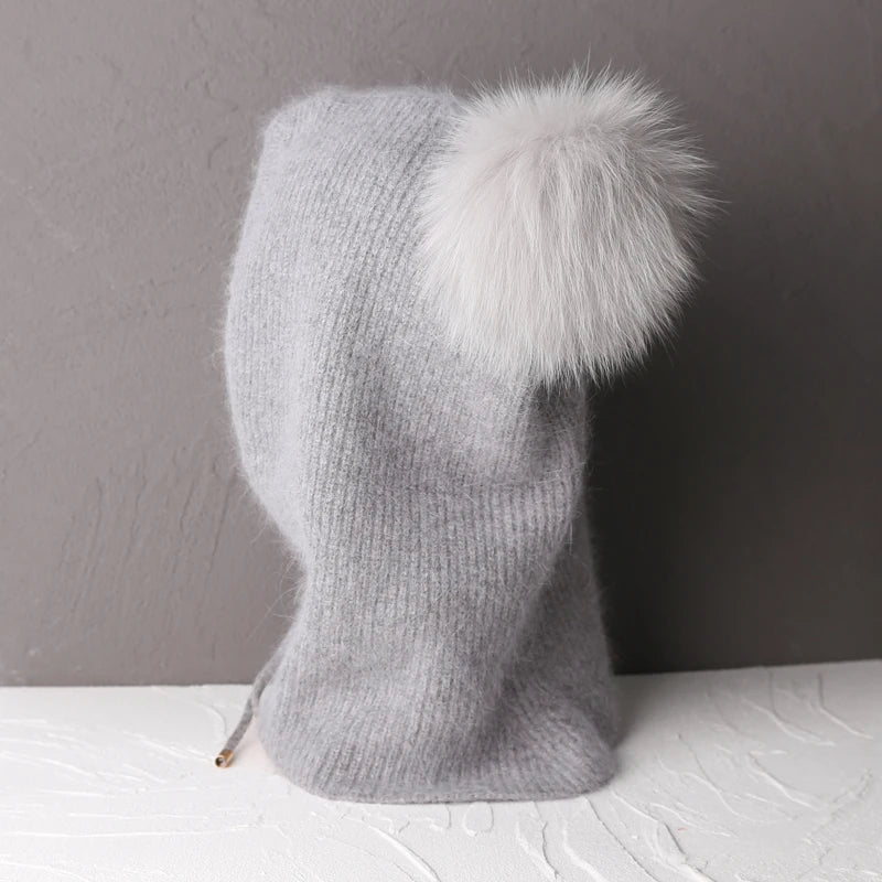 Warme Unisex Sturmhaube mit Schal und Kapuze für den Winter