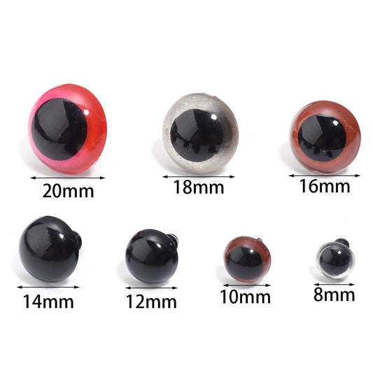 Sicherheitsaugen aus Kunststoff für DIY Puppen & Plüschtiere (8-20mm)