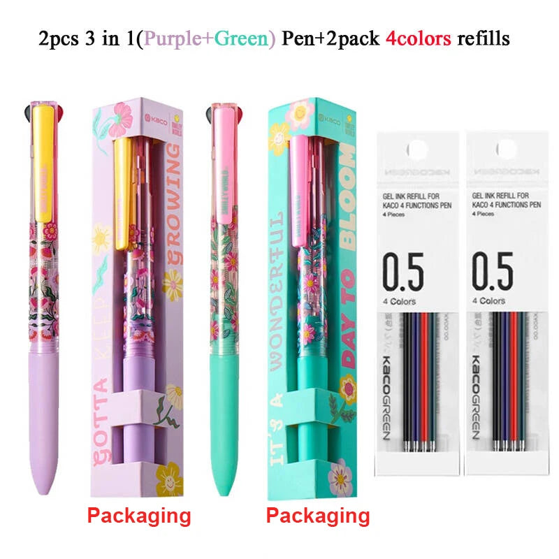 3-in-1 Multi Pen Druckbleistift mit Rot Schwarz Gel-Tinte für Büro Schule