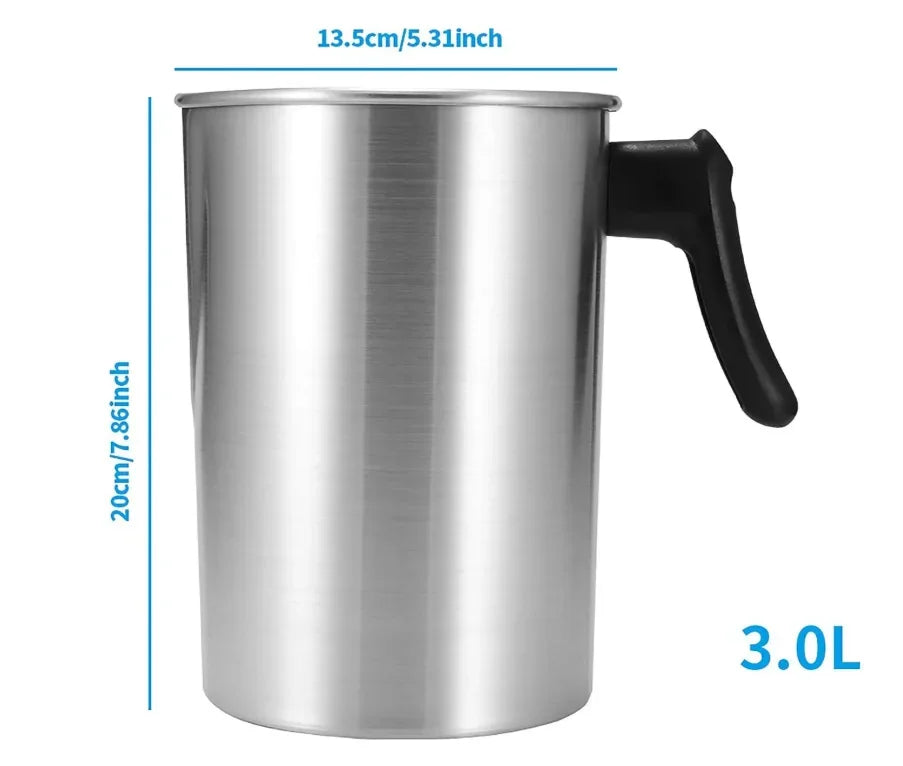 Kerze Schmelztiegel Wachs Schmelzbecher 1 2 3L Edelstahl DIY Gießkanne