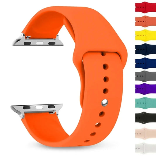 Silikon Armband für 38-49 mm Smartwatches kompatibel mit iOS Geräten