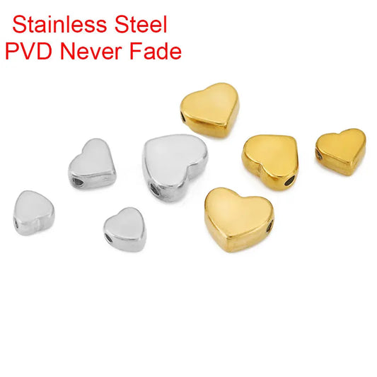 10 Stück Edelstahl Abstandshalter Perlen in Gold für DIY Schmuck