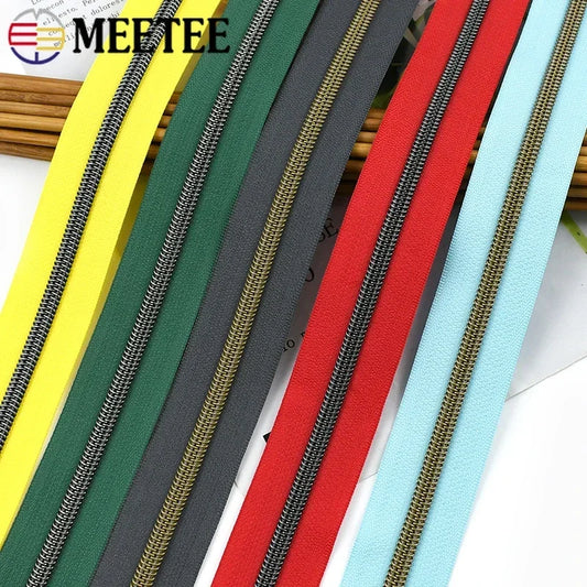 Nylon Reissverschlussband Nr 5 pro Meter mit Schiebern fuer Naehprojekte