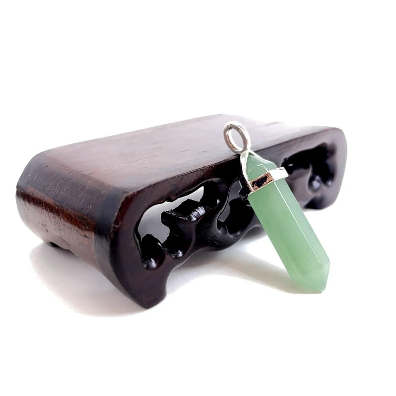 Naturstein Sechseck Stabanhänger – DIY Schmuck, Amethyst, Tigerauge Mix