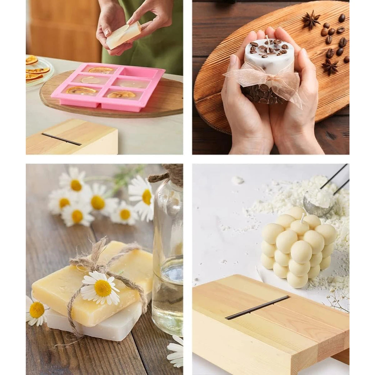 Seifenhobel Holz Schneidebox für DIY Seifen Kerzen Basteln Zubehör