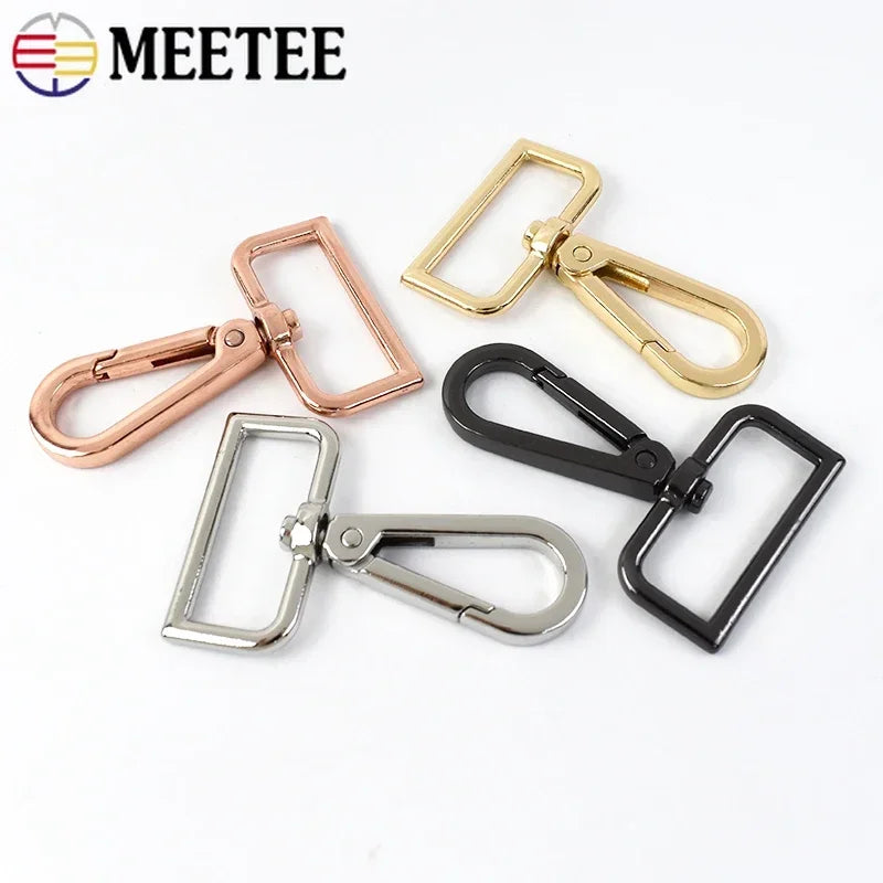 5er Set Metall Schnallen 16-50 mm mit drehbarem Karabinerverschluss für Taschen