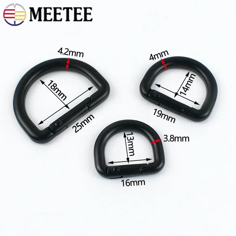 D Ring Karabiner Schnallen Set 5 10 20 Stück für Taschen Gurt