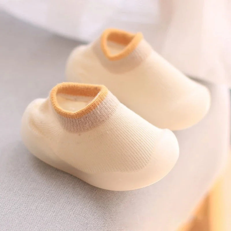 Baby Socken Schuhe mit Weicher Gummisohle für Erste Schritte Unisex