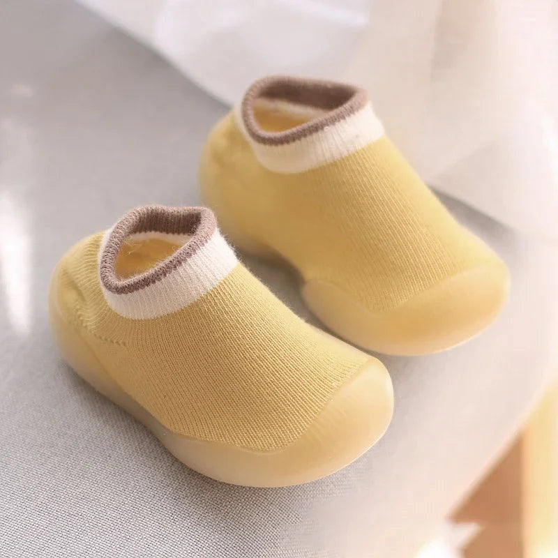Baby Socken Schuhe mit Weicher Gummisohle für Erste Schritte Unisex