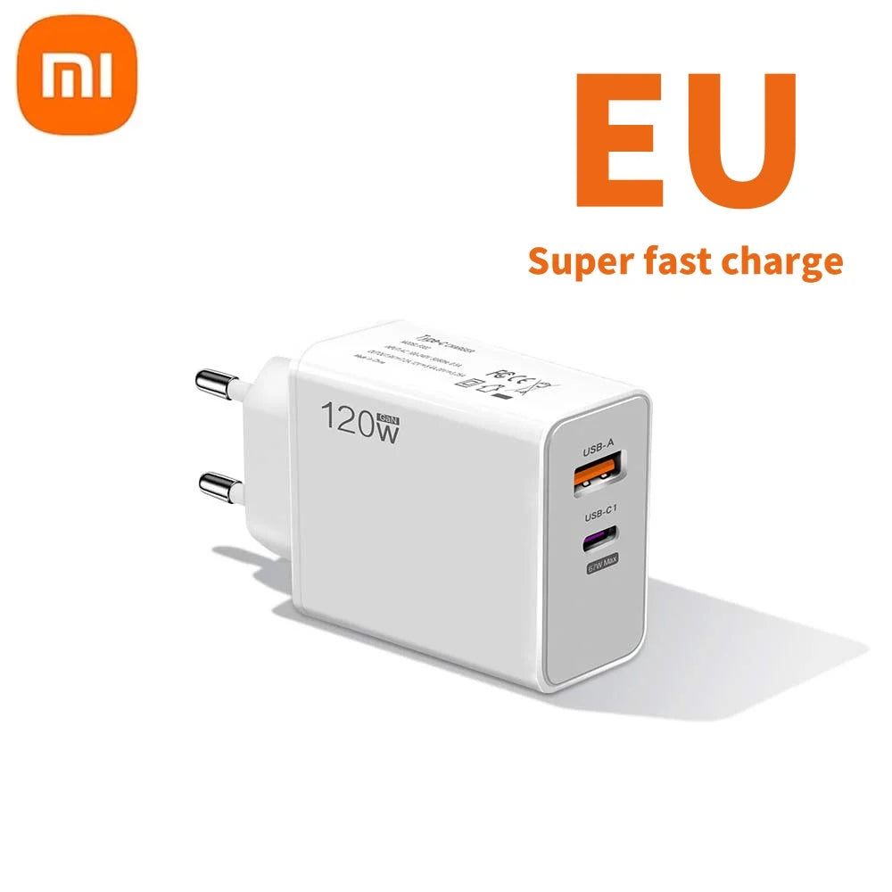 120W Turbo Schnelllade Wandadapter mit USB Typ C Kabel 6A