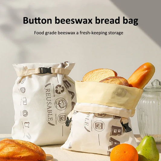 Wiederverwendbare Brotbeutel aus Bienenwachs Baumwolle mit Schnal